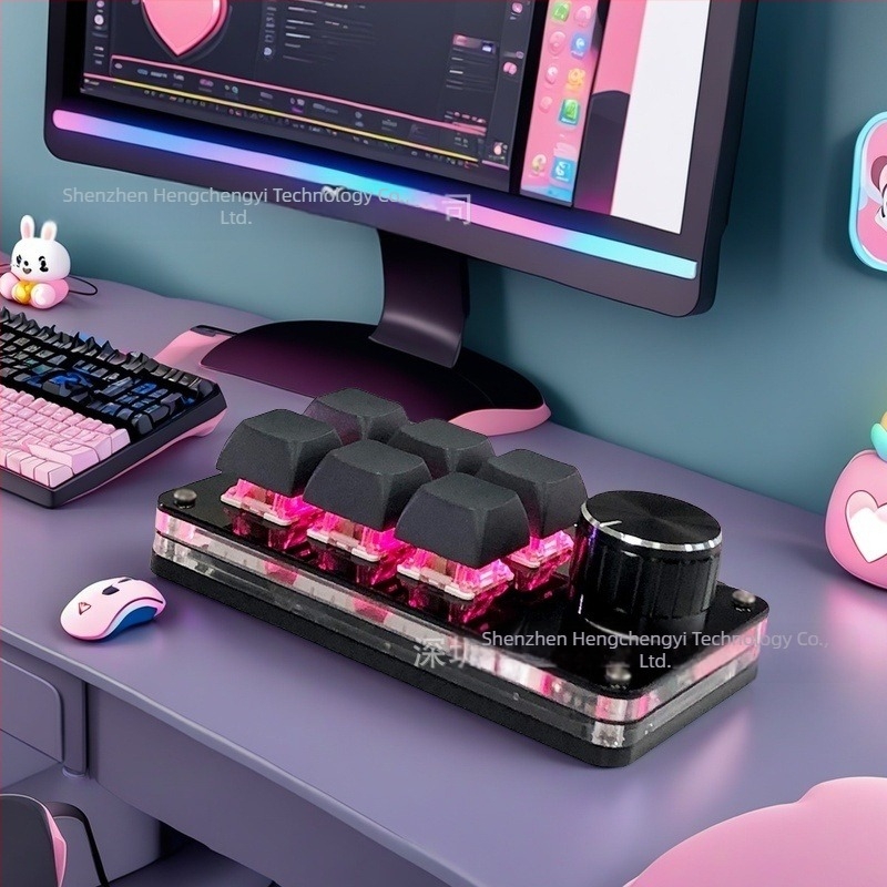 Tastatură USB personalizată de birou cu 6 taste, taste rapide PS, copiere și lipire, control volum computer, pictură, e-sports osu