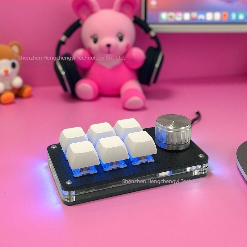 Tastatură USB personalizată de birou cu 6 taste, taste rapide PS, copiere și lipire, control volum computer, pictură, e-sports osu