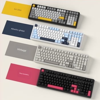 Heijue Ak980 Tastatură mecanică pentru jocuri, 100 de taste, personalizată pentru jocuri de birou E-Sports, tastatură de computer Amazon