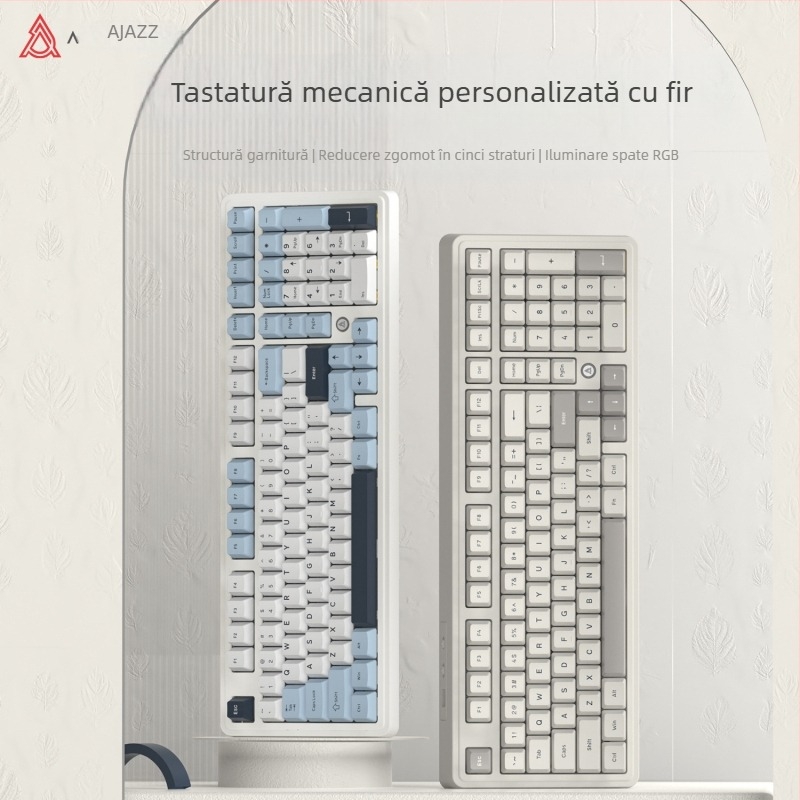 Heijue Ak980 Tastatură mecanică pentru jocuri, 100 de taste, personalizată pentru jocuri de birou E-Sports, tastatură de computer Amazon