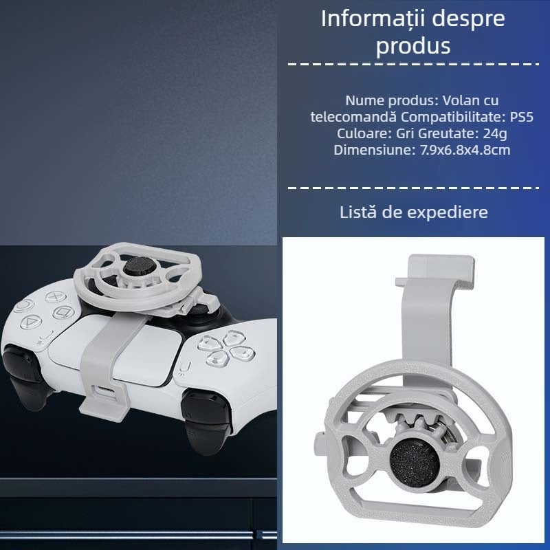 Aplicabil volanului original PS5 cu mâner basculant, mini volan de joc de curse PS5, accesorii periferice universale
