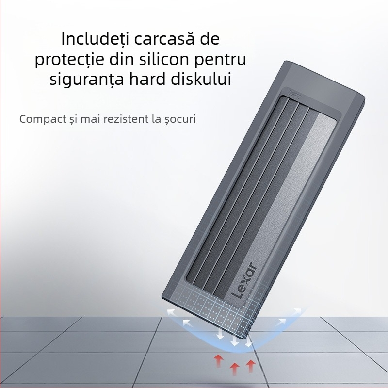 Carcasă pentru hard disk mobil Lexa E10/E6/E300/E350, M.2, NVMe/SATA, protocol Type-C 3.2