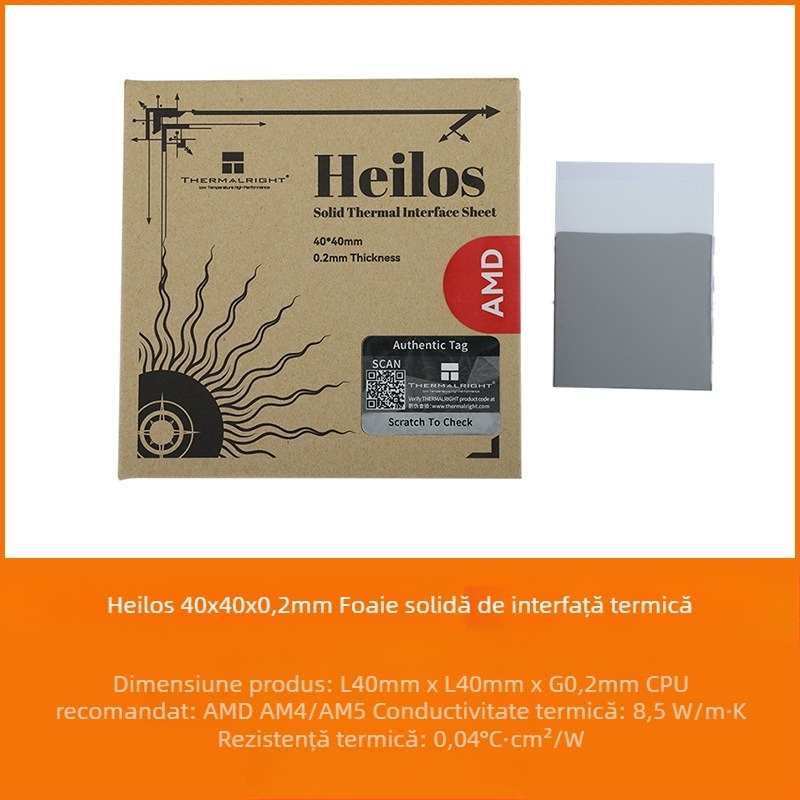 Folia solidă de silicon termoconductiv Limin Heilos este potrivită pentru disiparea căldurii în diverse scene, cu o conductivitate termică de 8,5 W/mk².