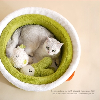 Internet Celebrity Safety Pot Cover Cat House Dog Canisă Moale și Confortabilă Iarnă Caldă Închisă Siguranță Cat Nest Pet Supplies