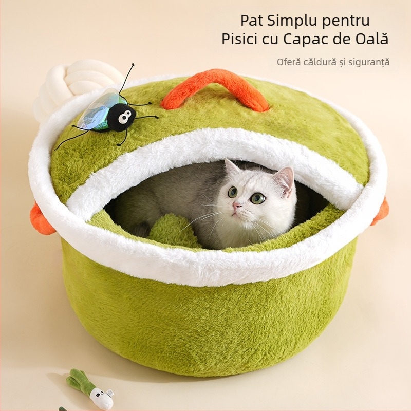 Internet Celebrity Safety Pot Cover Cat House Dog Canisă Moale și Confortabilă Iarnă Caldă Închisă Siguranță Cat Nest Pet Supplies
