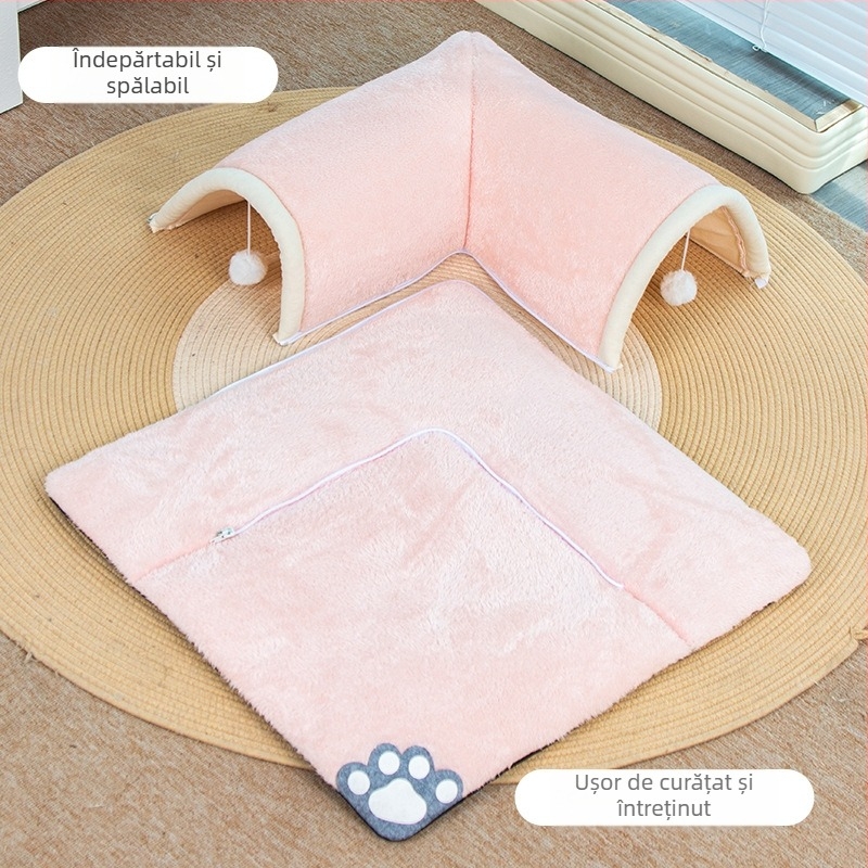 Cuib de pisică en-gros, respirabil pentru toate anotimpurile, cuib nou, covoraș pentru pisici, tunel, labirint de dormit, găuri de găurit, articole pentru animale de companie, producător de cuiburi de pisică