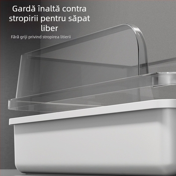 Litiera pentru pisici, semi-închisă, rezistentă la miros, extra-mare, pentru toaletă, pentru pisici, articole pentru animale de companie, anti-stropire, extra-mare, transfrontalieră