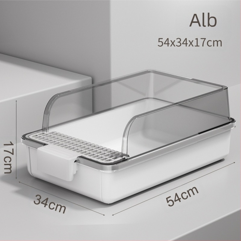 Litiera pentru pisici, semi-închisă, rezistentă la miros, extra-mare, pentru toaletă, pentru pisici, articole pentru animale de companie, anti-stropire, extra-mare, transfrontalieră