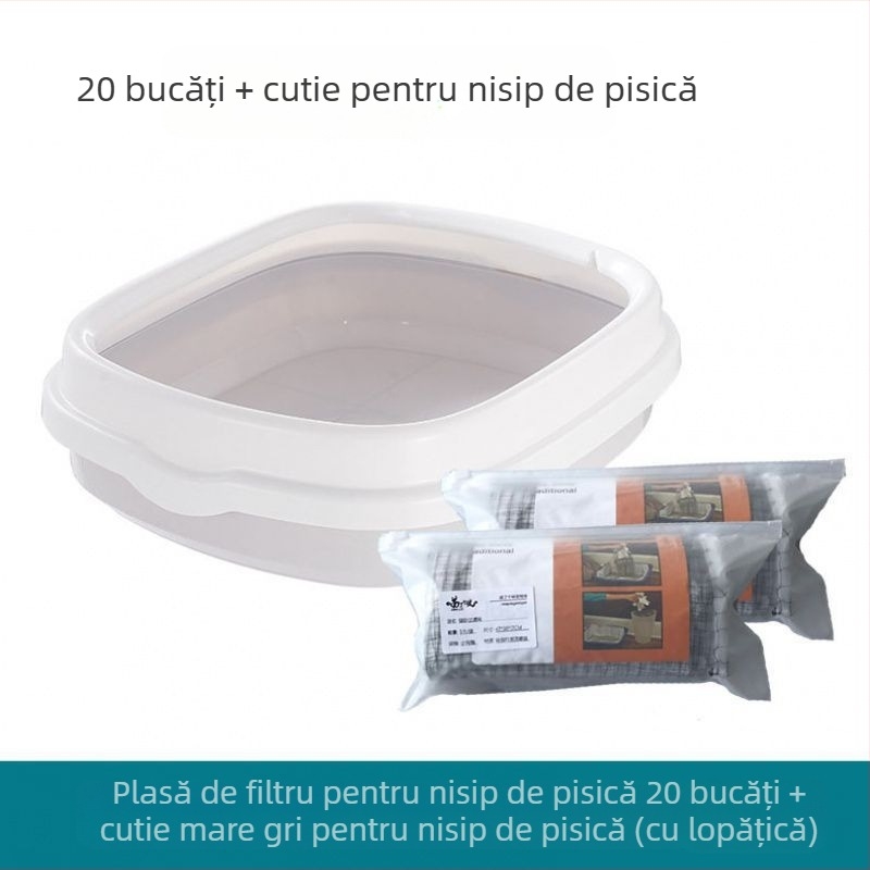 Sac de litiera pentru pisici, plasă de filtrare pentru litiera pentru pisici, sac de litiera pentru pisici leneșe, lopata pentru pisici, rahat de pisici, poate fi reciclat gratuit, lopata pentru rahat, sac de cules, sac de nisip pentru pisici