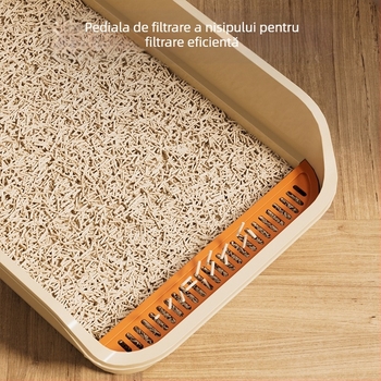 Pisici de toaletă pentru pisici, extra-mare, deschis, semi-închis, mare, extra-mare, cu păr anti-stropire sporit