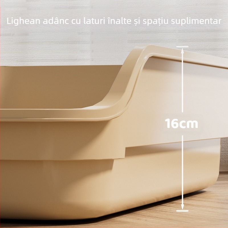 Pisici de toaletă pentru pisici, extra-mare, deschis, semi-închis, mare, extra-mare, cu păr anti-stropire sporit