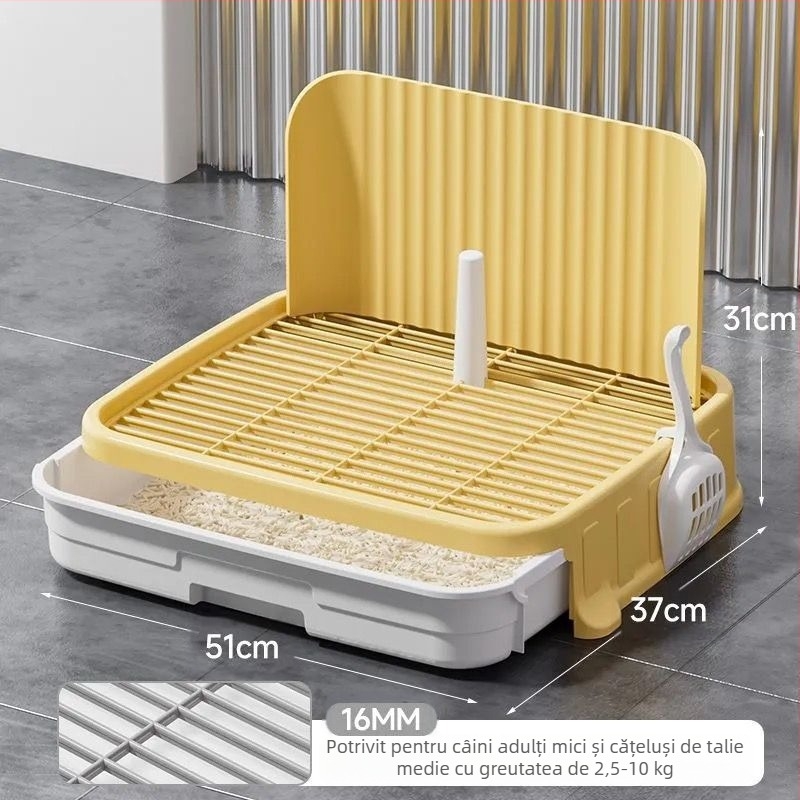 Toaletă pentru câini de dimensiuni mici, bazin de urină anti-pășire, pentru animale de companie, cățeluș, punct de defecare, sertar tip litieră pentru câini