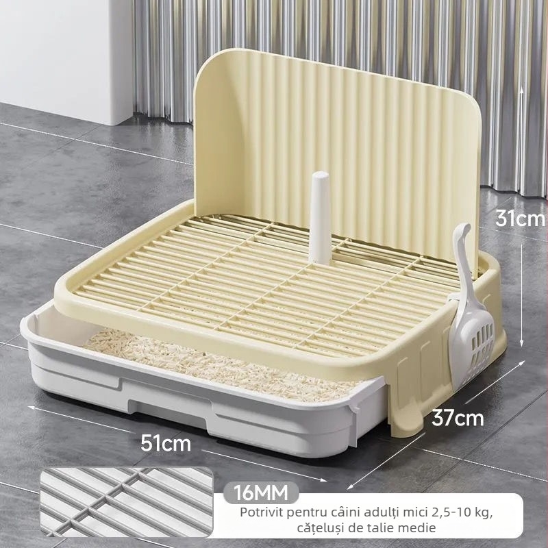 Toaletă pentru câini de dimensiuni mici, bazin de urină anti-pășire, pentru animale de companie, cățeluș, punct de defecare, sertar tip litieră pentru câini