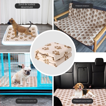 Scutec lavabil anti-urină antiderapant pentru animale de companie, scutec absorbant repetat pentru dresajul câinilor și pisicilor