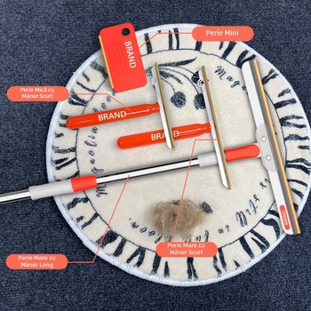 Mâner lung răzuitor pisică și câine păr curățare îndepărtarea părului de animale de companie pisică perie de îndepărtare perie de curățare a covoarelor pe suprafețe mari