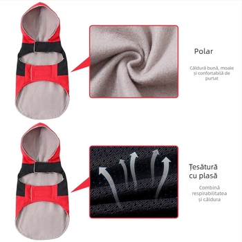 Transfrontaliere toamnă și iarnă nouă pelerină de ploaie pentru câini cu blocuri de culoare, haine pentru câini de companie, nou brand la modă pentru câini mici