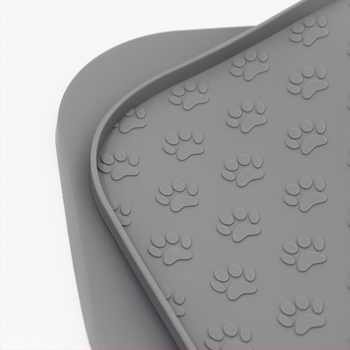 Nou mare 44 * 27cm silicon Pet Placemat anti-revărsare evidențiază design laba amprentă Pet Placemat