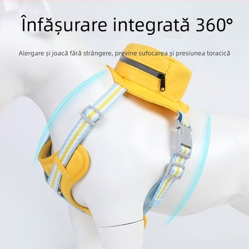 Nou animal de companie câine auto-rucsac dopamină lesă Teddy mici și mijlocii câini și pisici vestă stil ham en-gros