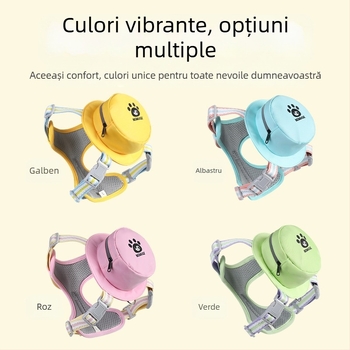 Nou animal de companie câine auto-rucsac dopamină lesă Teddy mici și mijlocii câini și pisici vestă stil ham en-gros