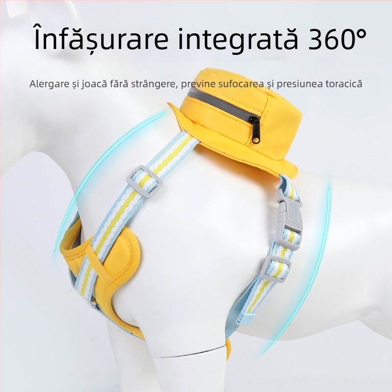 Nou animal de companie câine auto-rucsac dopamină lesă Teddy mici și mijlocii câini și pisici vestă stil ham en-gros