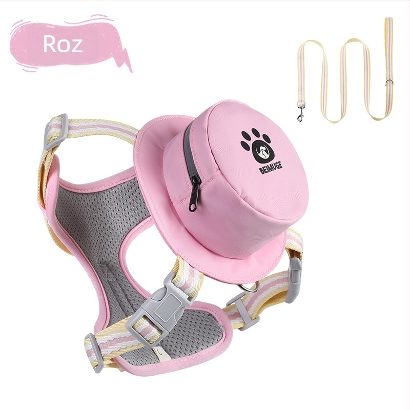 Nou animal de companie câine auto-rucsac dopamină lesă Teddy mici și mijlocii câini și pisici vestă stil ham en-gros