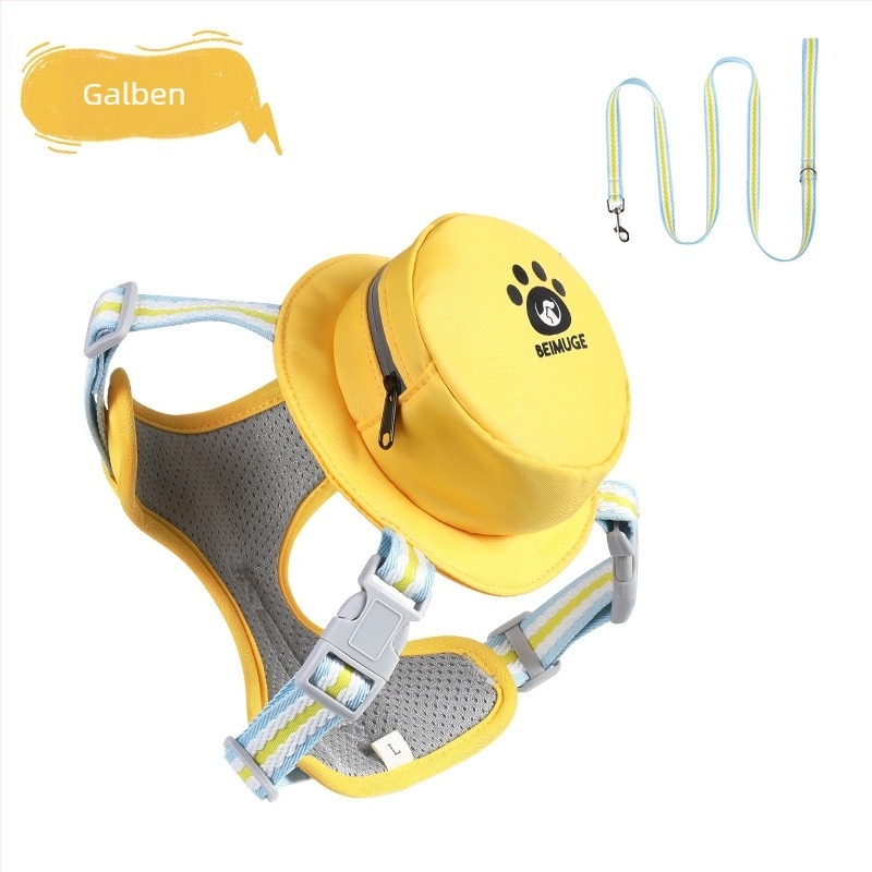 Nou animal de companie câine auto-rucsac dopamină lesă Teddy mici și mijlocii câini și pisici vestă stil ham en-gros