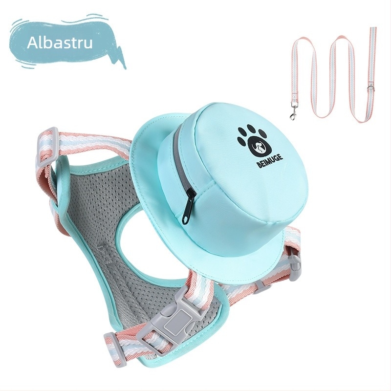 Nou animal de companie câine auto-rucsac dopamină lesă Teddy mici și mijlocii câini și pisici vestă stil ham en-gros