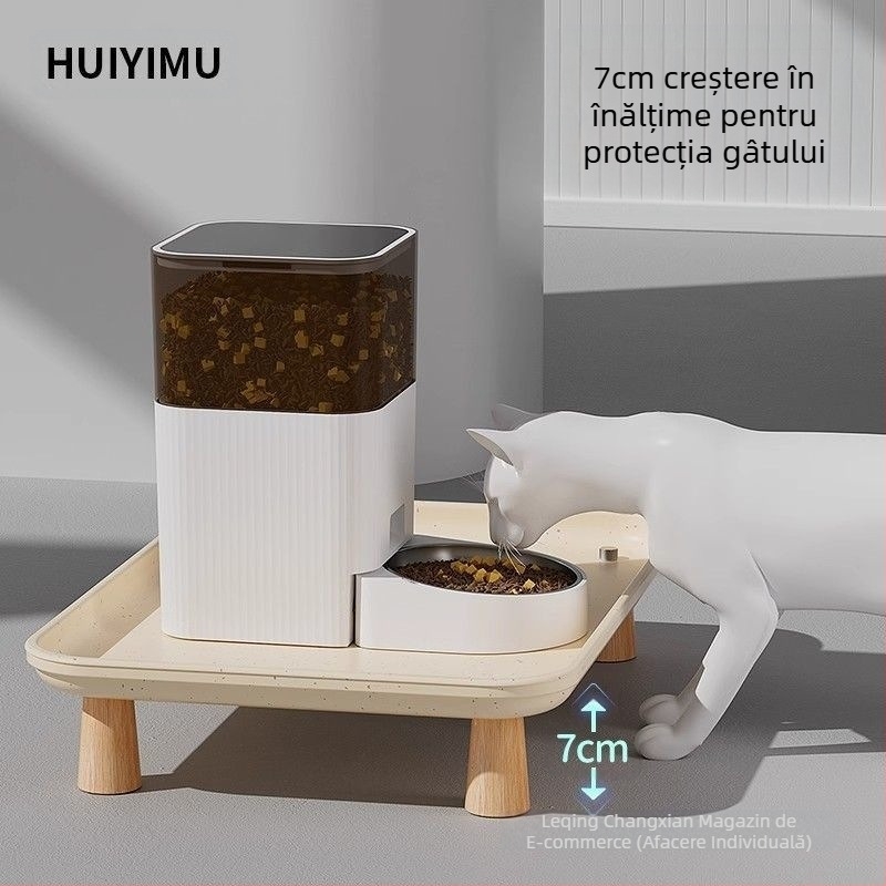 Protecție gât placă ridicată pisică hrănitor automat pentru animale de companie etanșă câine cu diametru mare placă pisică bol hrană suport Placemat