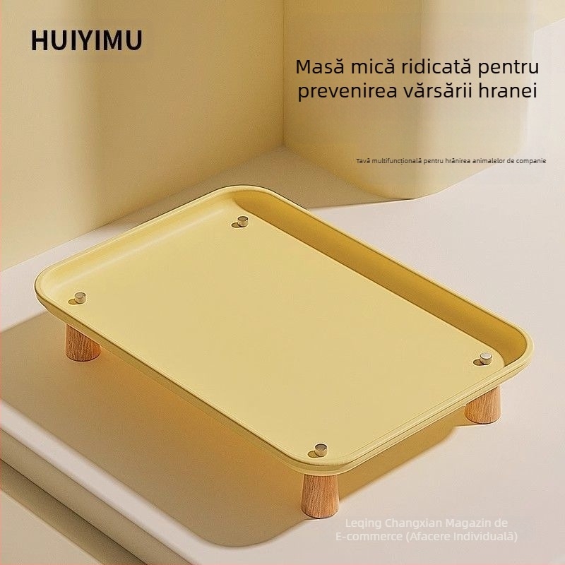 Protecție gât placă ridicată pisică hrănitor automat pentru animale de companie etanșă câine cu diametru mare placă pisică bol hrană suport Placemat