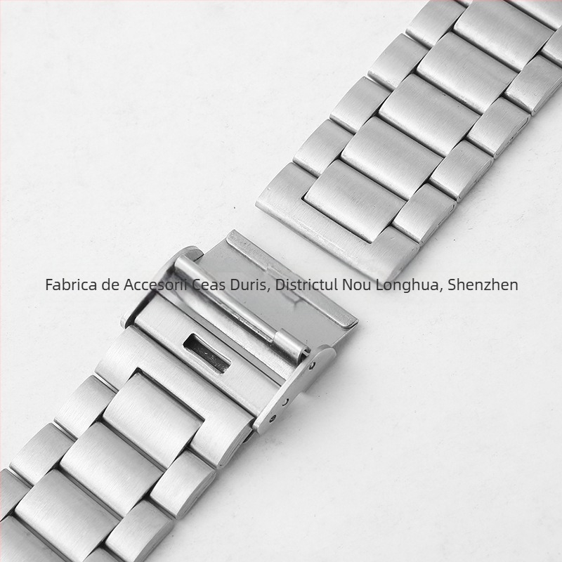 Pentru Huawei GT3, curea de ceas din oțel inoxidabil cu cataramă dintr-o singură bucată, cu trei mărgele, en-gros