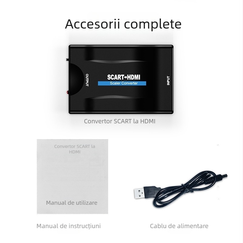 Convertor SCART la HDMI Convertor video SCART la HDMI, cap de mătură, exclusiv transfrontalier