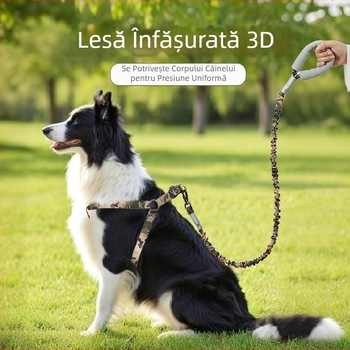 Ham pentru animale de companie transfrontalier nou, elastic, rezistent la explozii, frânghie de tracțiune pentru câini de dimensiuni mici și mijlocii, stil vestă, set de frânghii de mers pe jos pentru câini