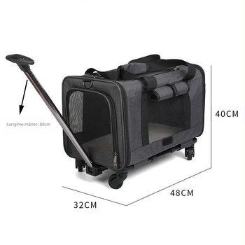 Cărucior de ieșire pentru animale de companie, capacitate mare, cărucior de mare capacitate, cușcă pentru pisici, găzduiește două pisici, rucsac respirabil, artefact de ieșire pentru câini