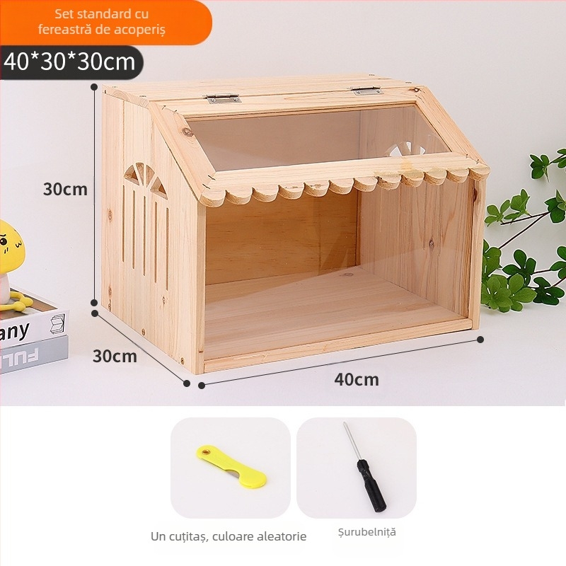 Cutie de reproducere a puilor Rutin, set complet de colibe de amenajare a teritoriului, cușcă de reproducere a animalelor de companie, cuib de pui, casă de pui Lutin, cușcă de reproducere a păsărilor