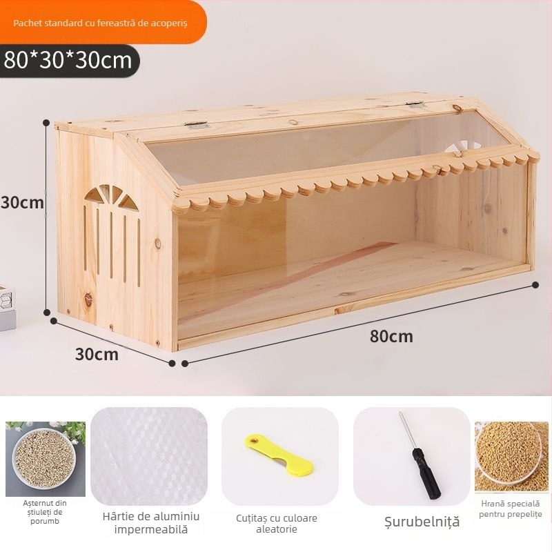 Cutie de reproducere a puilor Rutin, set complet de colibe de amenajare a teritoriului, cușcă de reproducere a animalelor de companie, cuib de pui, casă de pui Lutin, cușcă de reproducere a păsărilor