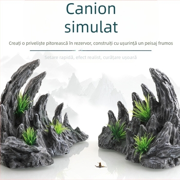 Acvariu peisaj rășină piatră de stâncă decorare micro peisaj bonsai piatră absorbantă de apă accesorii piatră de apă meșteșuguri canion