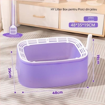 Litiera pentru pisici, extra mare, semi-închisă, îngroșată, toaletă, anti-exterior, anti-nisip, extra mică, deschisă, provizii pentru pisici, pisoi