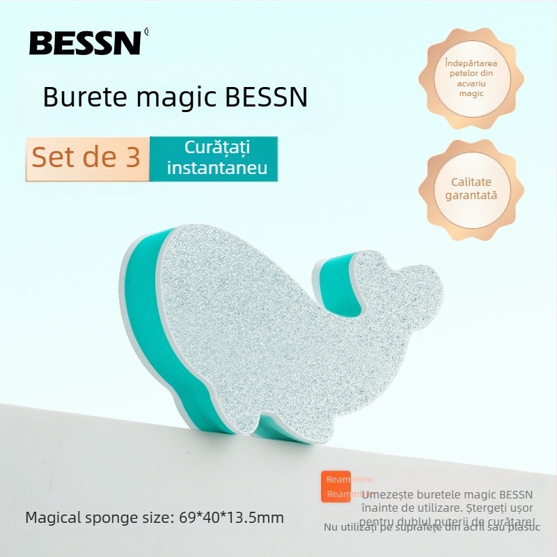 Ștergere acvariu urme de apă și curățare solzi specială a sticlei acvariului de uz casnic, fără artefacte de curățare în unghi mort, fără vătămări producătorilor de acvarii
