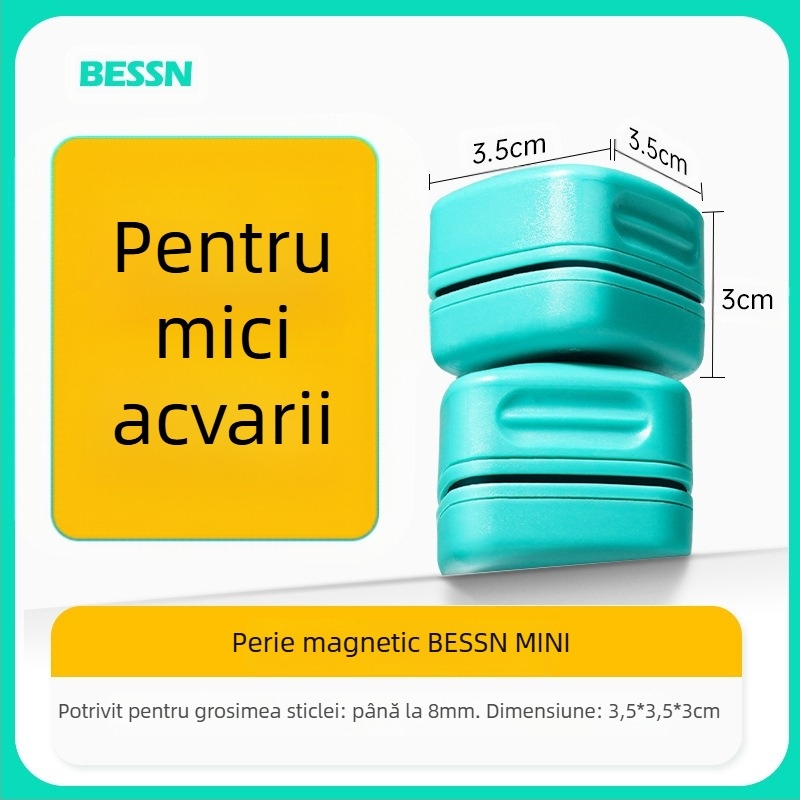 Ștergere acvariu urme de apă și curățare solzi specială a sticlei acvariului de uz casnic, fără artefacte de curățare în unghi mort, fără vătămări producătorilor de acvarii
