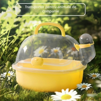 Cușcă de hamster portabilă cu spațiu mare, ursuleț auriu Polly Bear, șoarece, cușcă exterioară, geantă de călătorie transparentă de ieșire