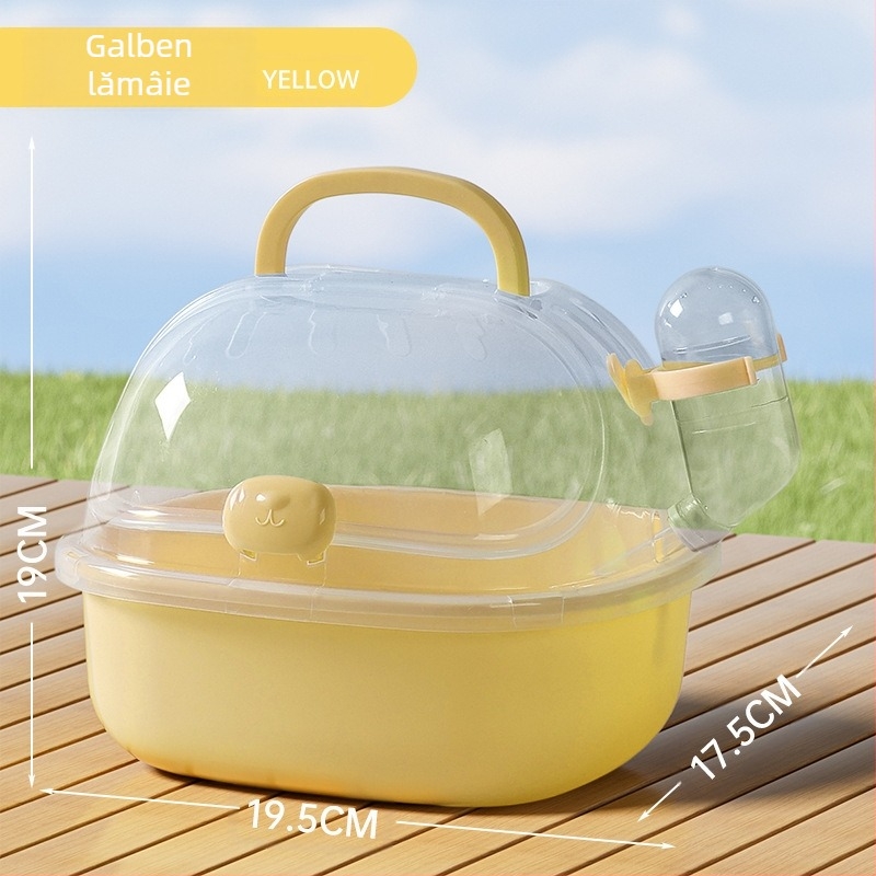 Cușcă de hamster portabilă cu spațiu mare, ursuleț auriu Polly Bear, șoarece, cușcă exterioară, geantă de călătorie transparentă de ieșire