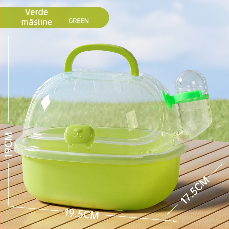 Cușcă de hamster portabilă cu spațiu mare, ursuleț auriu Polly Bear, șoarece, cușcă exterioară, geantă de călătorie transparentă de ieșire