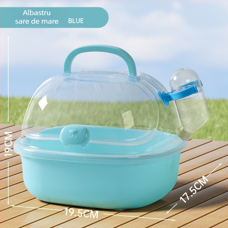 Cușcă de hamster portabilă cu spațiu mare, ursuleț auriu Polly Bear, șoarece, cușcă exterioară, geantă de călătorie transparentă de ieșire