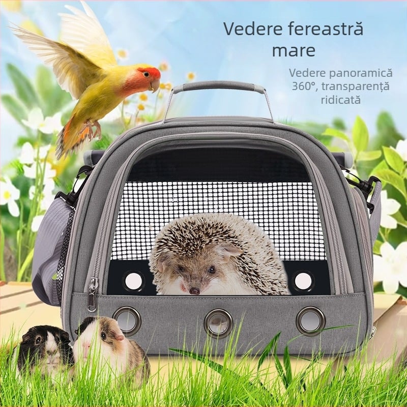 Producători transfrontalieri geantă mică pentru animale de companie, nouă geantă portabilă multifuncțională pentru iepuri, cu geantă transparentă pentru animale de companie