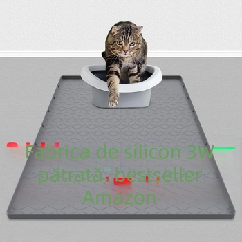 Covoraș personalizat din silicon pentru animale de companie, rezistent la uzură și zgârieturi, ușor de curățat, antiderapant și rezistent la stropire, 28 inch