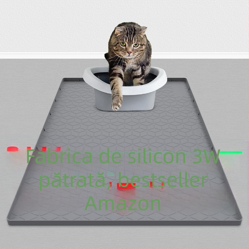 Covoraș personalizat din silicon pentru animale de companie, rezistent la uzură și zgârieturi, ușor de curățat, antiderapant și rezistent la stropire, 28 inch