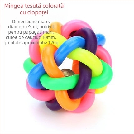 Minge de jucărie papagal/sunet de clopoțel colorat/recuzită de dresaj/mică/bujor din piele de tigru Xuanfeng Starling Xuanfeng