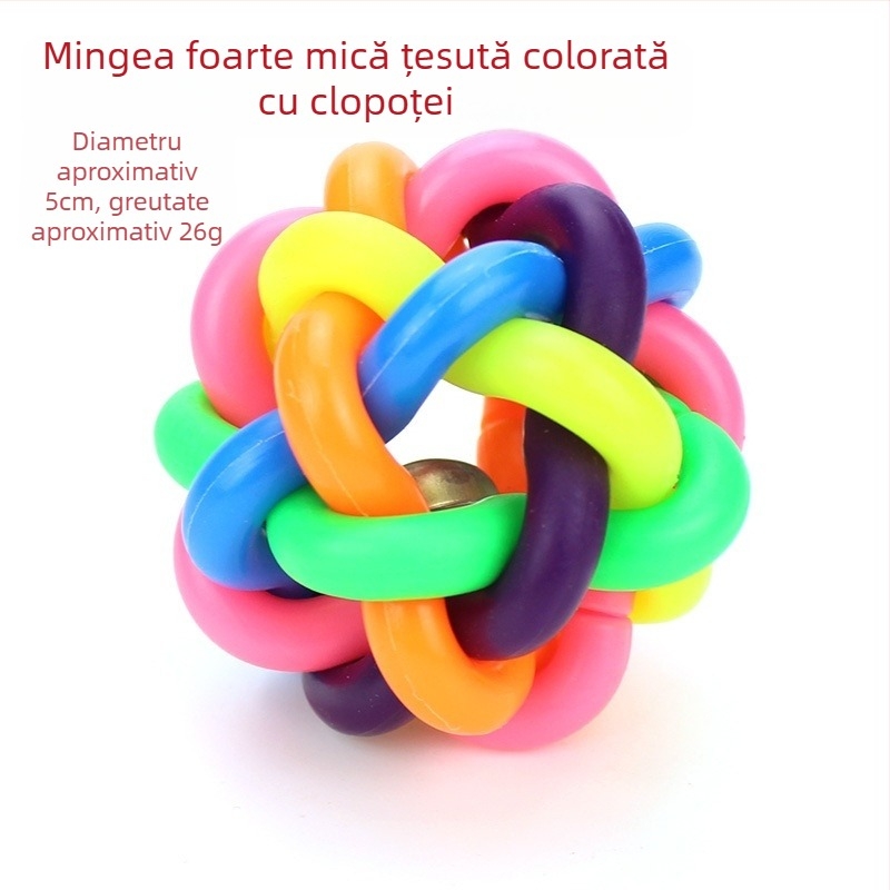 Minge de jucărie papagal/sunet de clopoțel colorat/recuzită de dresaj/mică/bujor din piele de tigru Xuanfeng Starling Xuanfeng