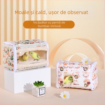 Chengxi Papagal Cuib de bumbac cald Îngroșat Cuib de pasăre Casă de pasăre Piele de tigru Bujor Artefact de iarnă Cuib de papagal Cuib de pasăre Colecție completă