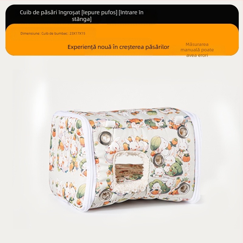 Chengxi Papagal Cuib de bumbac cald Îngroșat Cuib de pasăre Casă de pasăre Piele de tigru Bujor Artefact de iarnă Cuib de papagal Cuib de pasăre Colecție completă